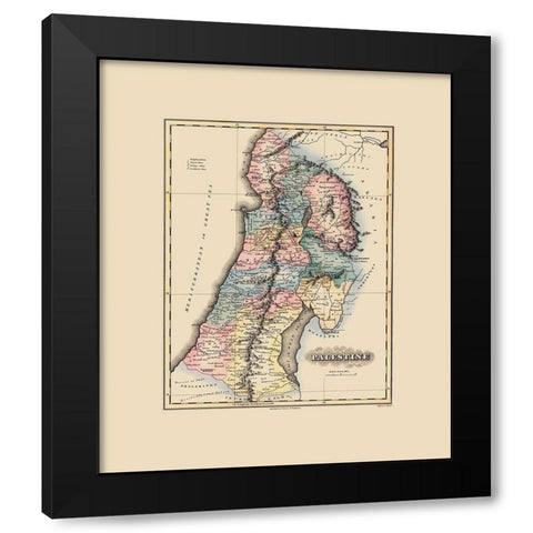 Palestine Israel - Lucas 1823 Black Modern Wood Framed Art Print by Lucas