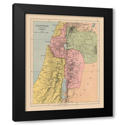 Middle East Palestine Israel - Case 1878 Black Modern Wood Framed Art Print by Case