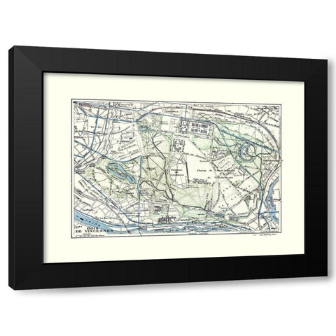 Europe Bois de Vincennes Paris France - Colton Black Modern Wood Framed Art Print with Double Matting by Colton