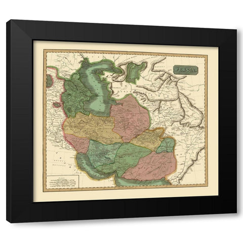 Middle East Persia - Thomson 1817 Black Modern Wood Framed Art Print by Thomson