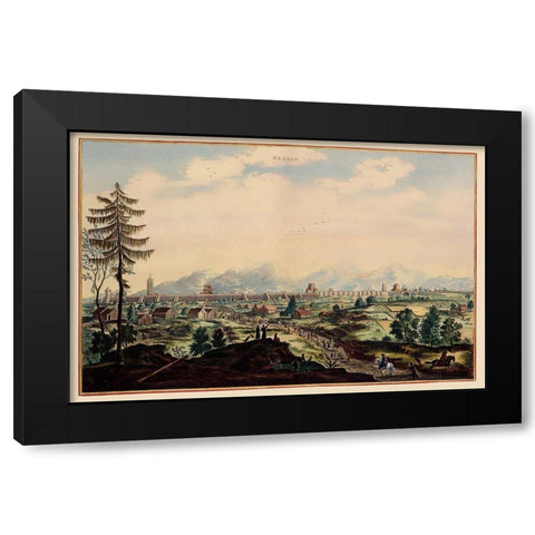 Peking China Picture - Nieuhoff 1655 Black Modern Wood Framed Art Print by Nieuhoff
