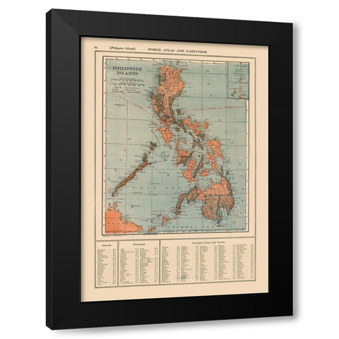 Asia Philippine Islands - Reynold 1921 Black Modern Wood Framed Art Print by Reynold