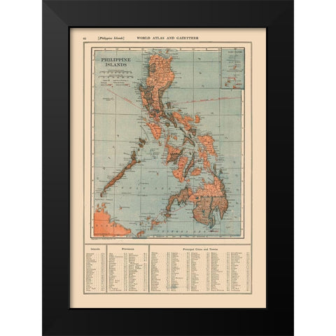 Asia Philippine Islands - Reynold 1921 Black Modern Wood Framed Art Print by Reynold