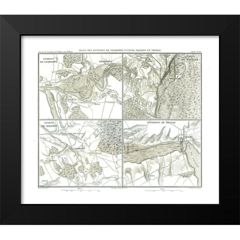 Europe Czarnowo Pultusk Golymin Soldau Poland Black Modern Wood Framed Art Print by Thiers