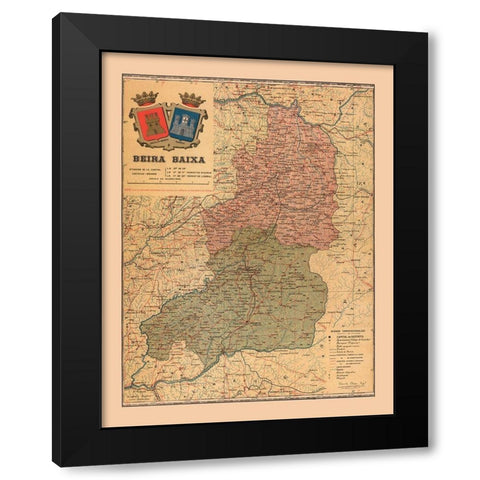 Europe Portugal Beira Baixa - Martine 1904 Black Modern Wood Framed Art Print with Double Matting by Martine