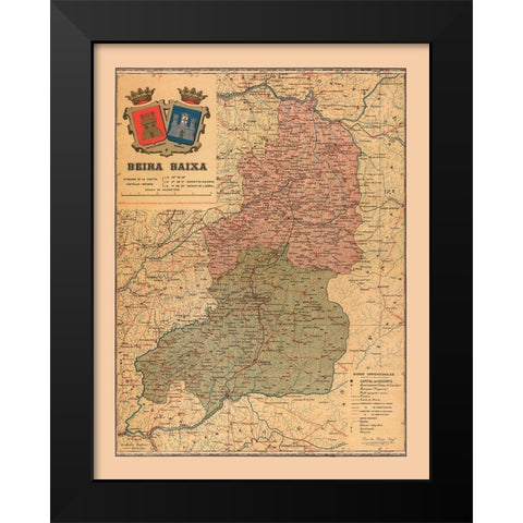 Europe Portugal Beira Baixa - Martine 1904 Black Modern Wood Framed Art Print by Martine