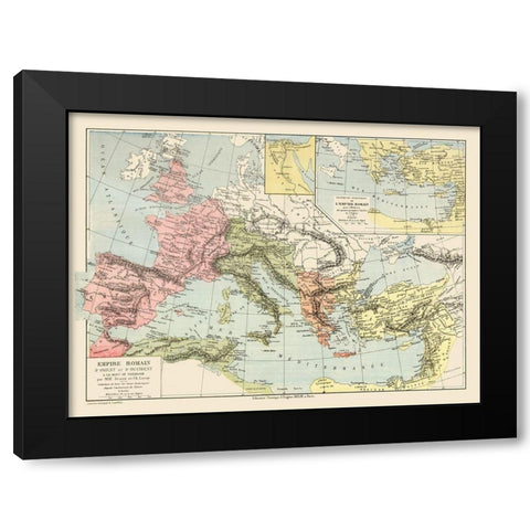 Europe Roman Empire - Drioux 1882 Black Modern Wood Framed Art Print by Drioux
