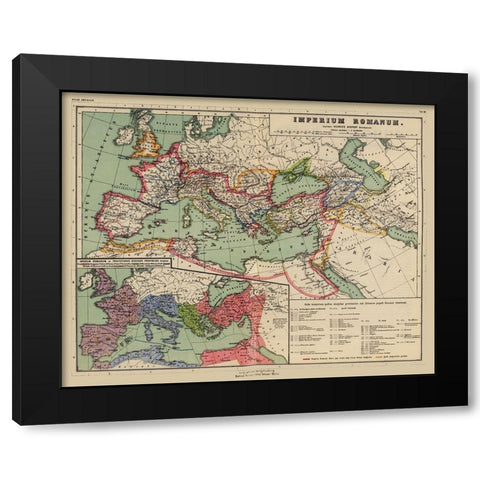 Middle East Roman Empire - Kiepert 1903 Black Modern Wood Framed Art Print by Kiepert