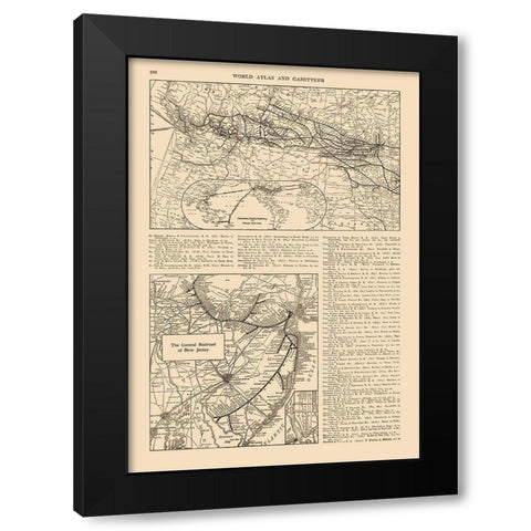 Central New Jersey, Canadian Pacific - Reynold Black Modern Wood Framed Art Print by Reynold