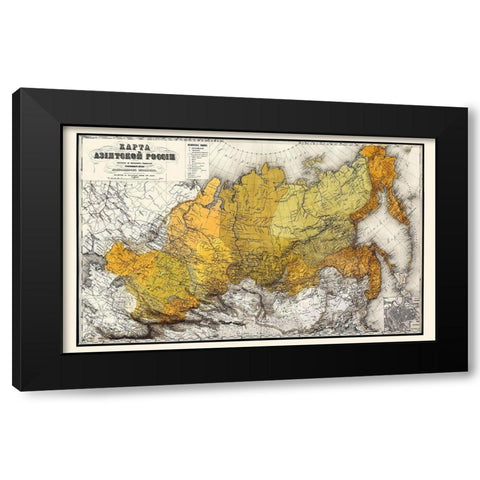 Old Russia - Meyer 1868 Black Modern Wood Framed Art Print with Double Matting by Meyer