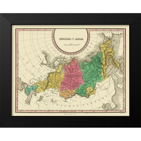 Asia Russia - Finley 1831 Black Modern Wood Framed Art Print by Finley