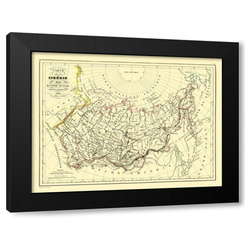 Siberia Russia Asia - Thierry 1834 Black Modern Wood Framed Art Print by Thierry