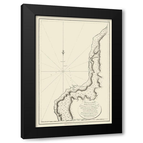 Asia Bay of DEstaing Russia - Robinson 1798 Black Modern Wood Framed Art Print with Double Matting by Robinson