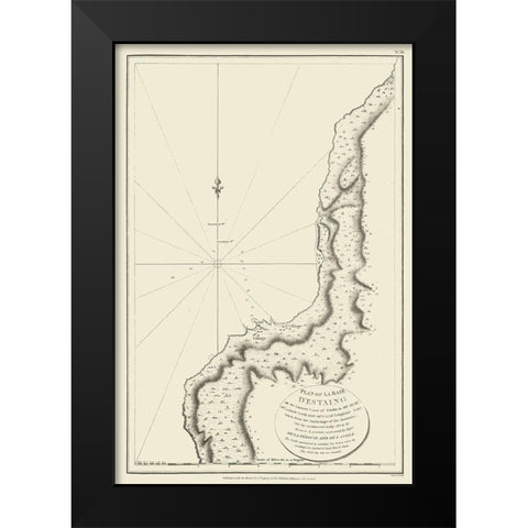 Asia Bay of DEstaing Russia - Robinson 1798 Black Modern Wood Framed Art Print by Robinson