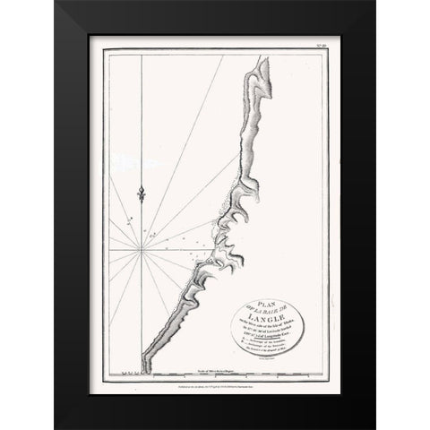Asia Bay of Langle Russia - Robinson 1798 Black Modern Wood Framed Art Print by Robinson
