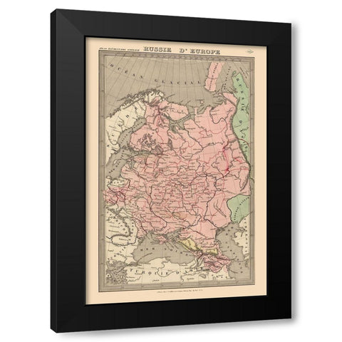 Europe Russia Black Modern Wood Framed Art Print with Double Matting by Unknown