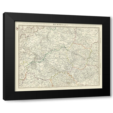 Europe Western Russia - Baldwin 1834 Black Modern Wood Framed Art Print by Baldwin