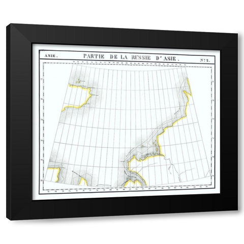 Russia Black Modern Wood Framed Art Print by Unknown