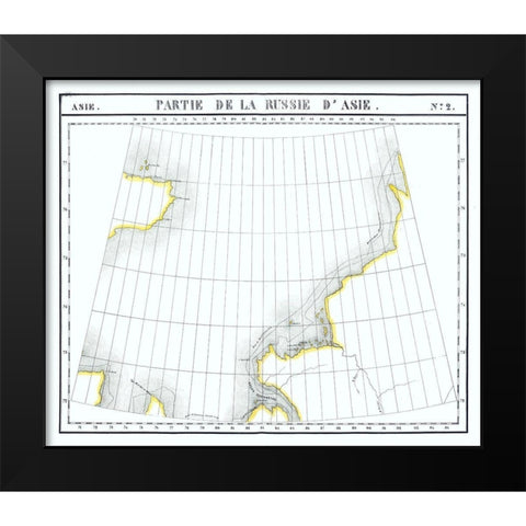 Russia Black Modern Wood Framed Art Print by Unknown