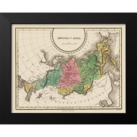 Asia Russia - Finley 1827 Black Modern Wood Framed Art Print by Finley