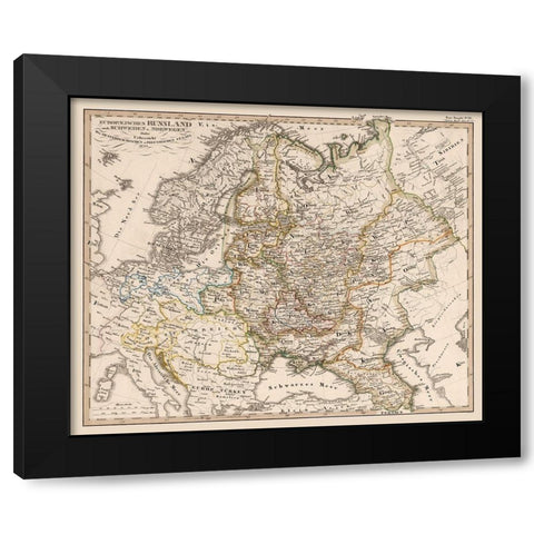 Europe Russia - 1833 Black Modern Wood Framed Art Print by Unknown