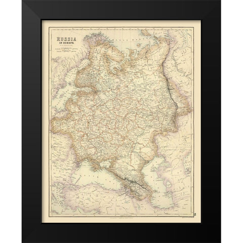 Europe Russia - Swanston Black Modern Wood Framed Art Print by Swanston