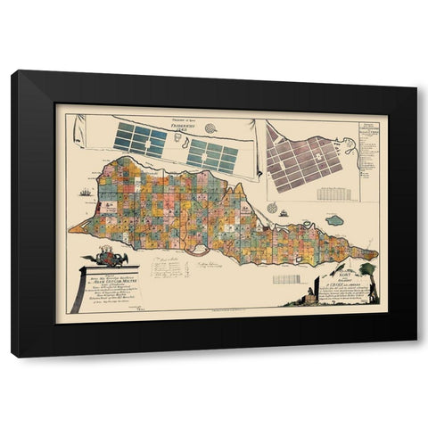 Caribbean Saint Croix Virgin Islands United States Black Modern Wood Framed Art Print by Beck