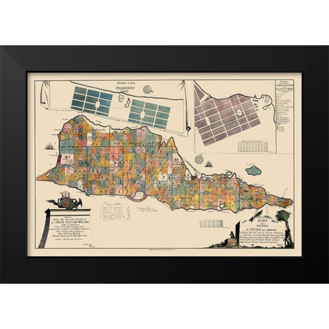 Caribbean Saint Croix Virgin Islands United States Black Modern Wood Framed Art Print by Beck