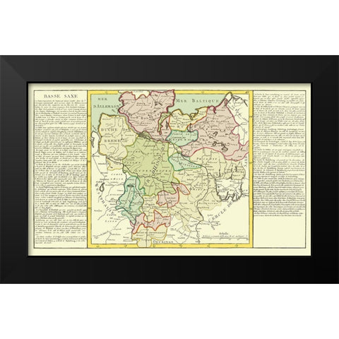 Lower Saxony Germany - Mondhare 1787 Black Modern Wood Framed Art Print by Mondhare