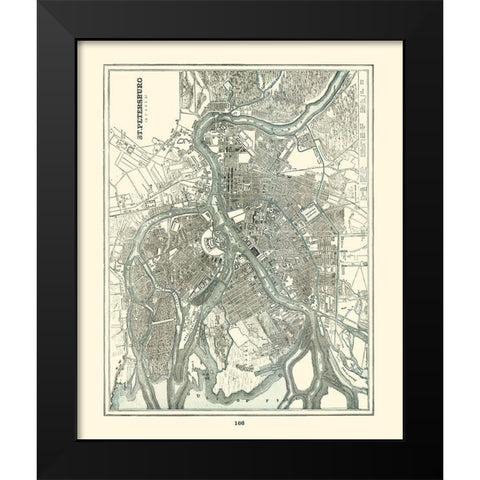Saint Petersburg Russia - Rathbun 1893 Black Modern Wood Framed Art Print by Rathbun
