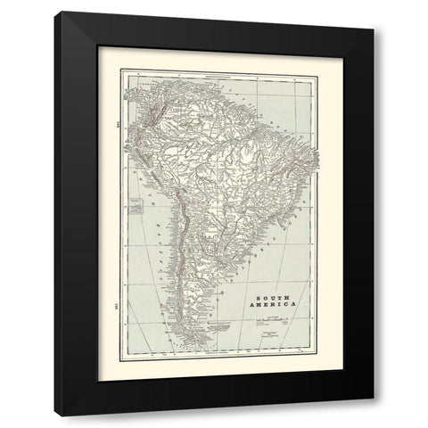 South America - Rathbun 1893 Black Modern Wood Framed Art Print with Double Matting by Rathbun