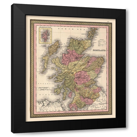 Scotland - Smith 1808 Black Modern Wood Framed Art Print with Double Matting by Smith