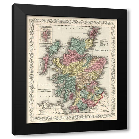 Scotland - Desilver 1859 Black Modern Wood Framed Art Print with Double Matting by Desilver