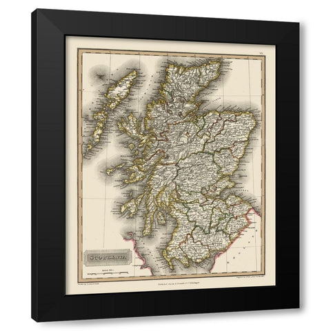 Scotland - Constable 1817 Black Modern Wood Framed Art Print by Constable