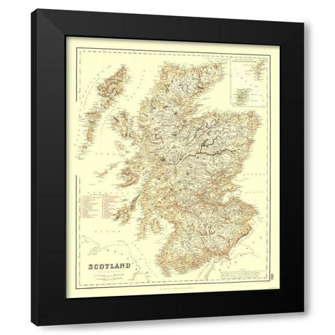 Scotland - Railways - Swanston Black Modern Wood Framed Art Print with Double Matting by Swanston