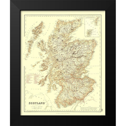 Scotland - Railways - Swanston Black Modern Wood Framed Art Print by Swanston