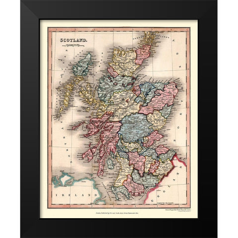 Scotland - Regions - Orr Black Modern Wood Framed Art Print by Orr