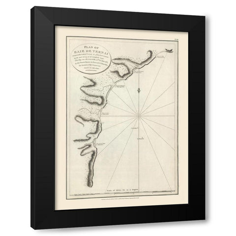 Baie Ternay Seychelles Africa - Robinson 1798 Black Modern Wood Framed Art Print by Robinson