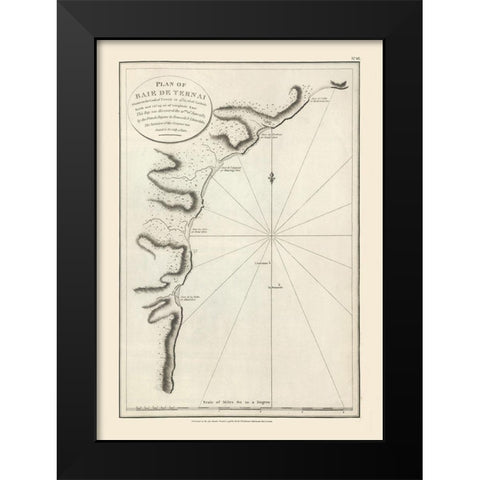 Baie Ternay Seychelles Africa - Robinson 1798 Black Modern Wood Framed Art Print by Robinson