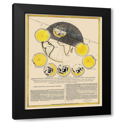 Solar Eclipse July 25 - Panser 1748 Black Modern Wood Framed Art Print by Panser