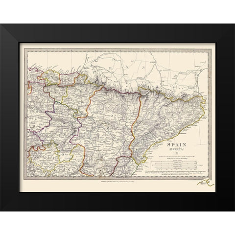 Spain 2 - Baldwin 1831 Black Modern Wood Framed Art Print by Baldwin