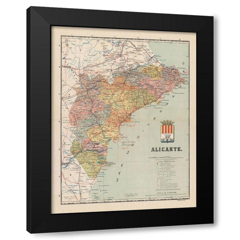 Alicante Spain Europe - Martin 1900 Black Modern Wood Framed Art Print with Double Matting by Martin