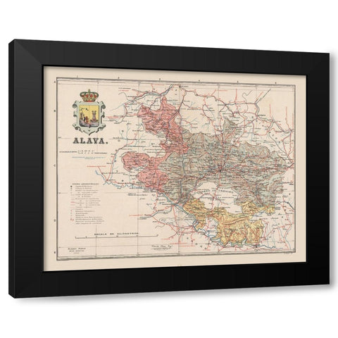 Alava Spain Europe - Martin 1900 Black Modern Wood Framed Art Print with Double Matting by Martin