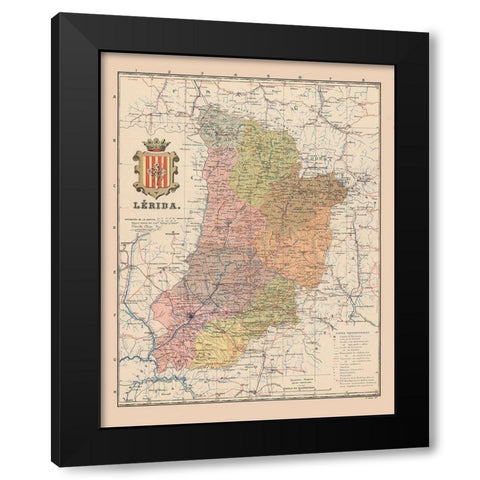 Lleida Spain Europe - Martin 1911 Black Modern Wood Framed Art Print by Martin