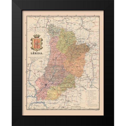 Lleida Spain Europe - Martin 1911 Black Modern Wood Framed Art Print by Martin