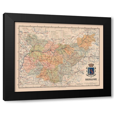 Badajoz Spain Europe - Martin 1911 Black Modern Wood Framed Art Print by Martin