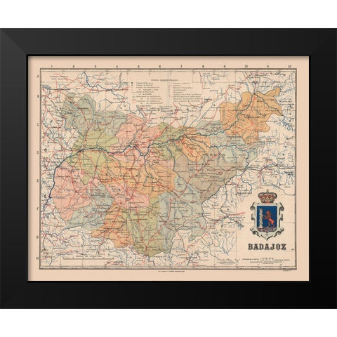 Badajoz Spain Europe - Martin 1911 Black Modern Wood Framed Art Print by Martin