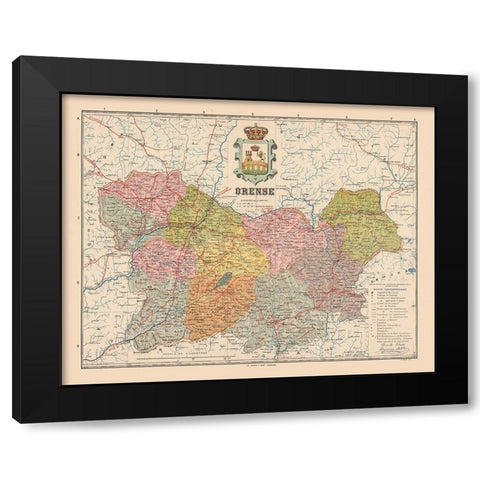 Ourense Spain Europe - Martin 1911 Black Modern Wood Framed Art Print with Double Matting by Martin