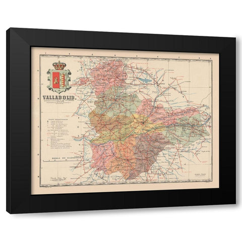 Valladolid Spain Europe - Martin 1911 Black Modern Wood Framed Art Print with Double Matting by Martin