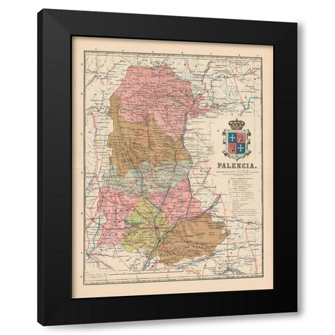 Palencia Spain Europe - Martin 1911 Black Modern Wood Framed Art Print by Martin